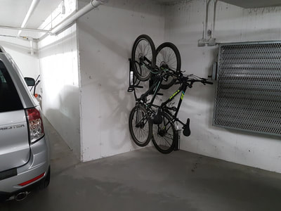 Single Wall Unit Vertical Bike Rack
